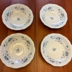 Johann Haviland Bavaria Blue Garland 5-1/4" Fruit/Berry Bowls set of 4 NEW